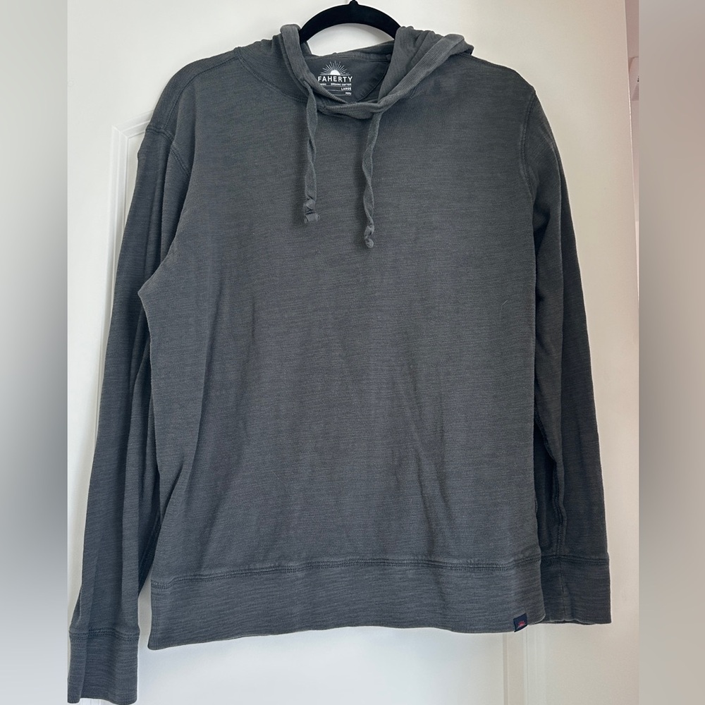Faherty Sunwashed Charcoal Hoodie